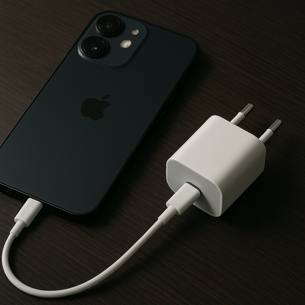 Chargeur Rapide 30W + Câble — Compatible iPhone Lightning (5–14) & USB-C (15–17) | Charge Ultra-Rapide & Sécurisée